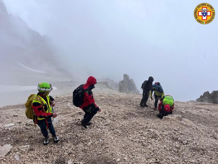 Soccorse 8 persone sul massiccio del Gran Sasso: “Prestate  attenzione ai bollettini meteo”