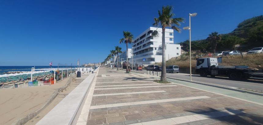 Cantiere stradale sul lungomare Nord di Termoli