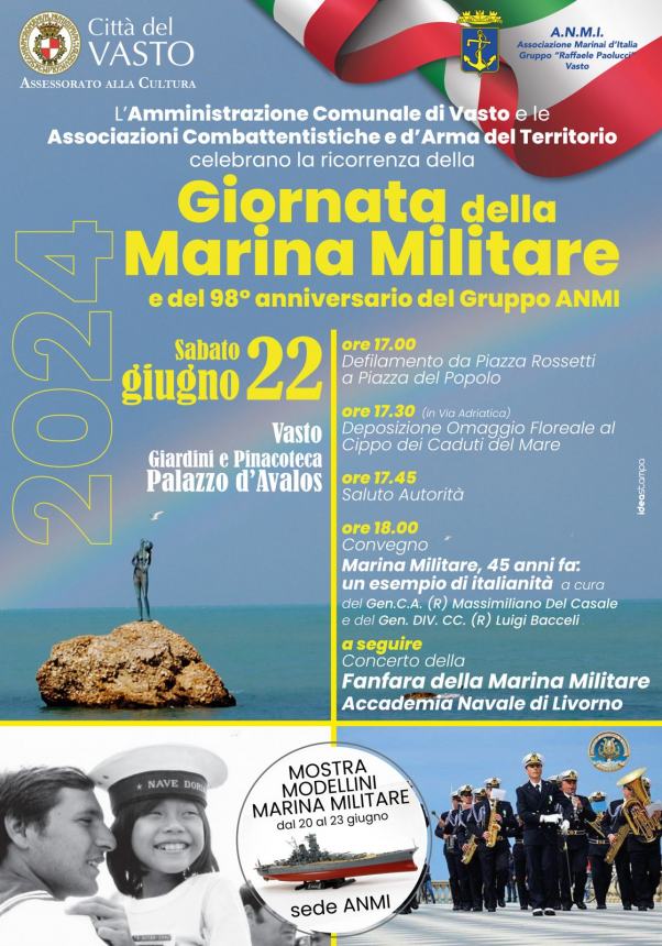 Torna a Vasto la Festa della Marina Militare: "Tante novità per rinsaldare la cultura del mare"