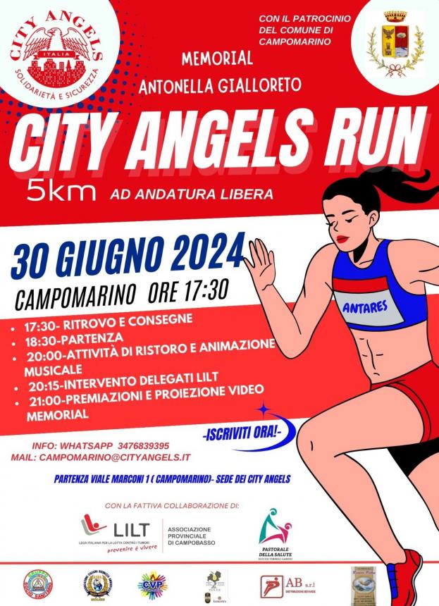 A Campomarino al via il City Angels Run "Memorial Antonella Gialloreto"