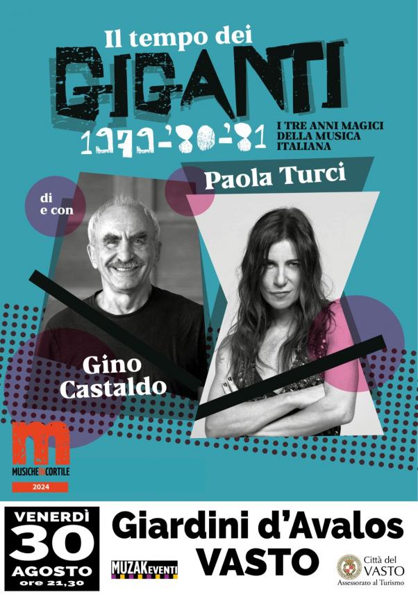 “Musiche in Cortile”: a Vasto Paola Turci, Eugenio Finardi e Peppe Servillo