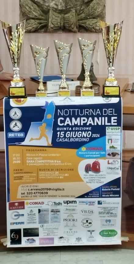 Tutto pronto a Casalbordino per la 5ª edizione della “Notturna del Campanile”