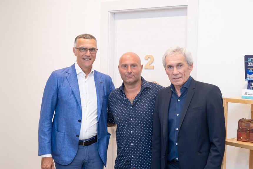 Enrico Roveda con Bergomi e Baresi presso il B&B Suebi Rooms