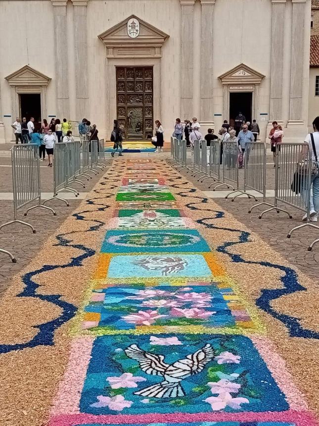 I colori dell’Infiorata alla Basilica della Madonna dei Miracoli di Casalbordino 