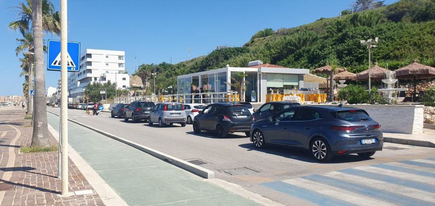 Cantiere stradale sul lungomare Nord di Termoli