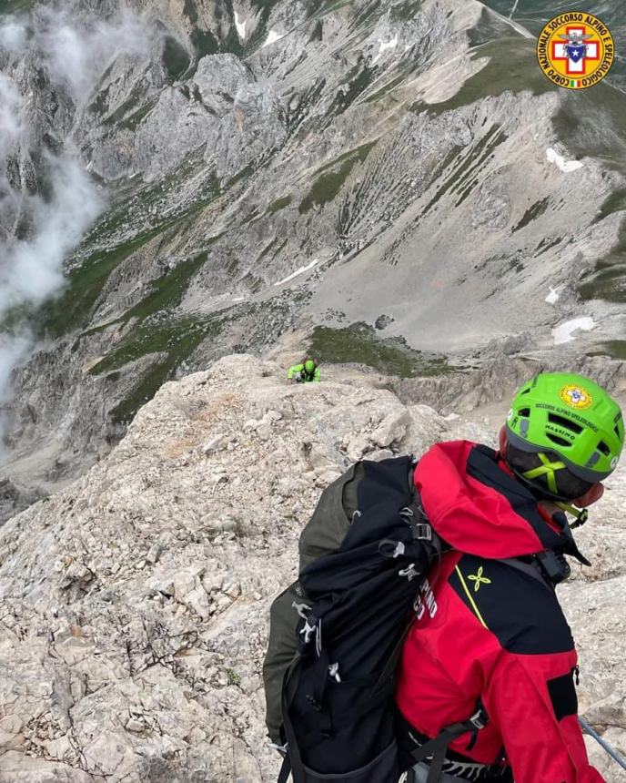 Soccorse 8 persone sul massiccio del Gran Sasso: “Prestate  attenzione ai bollettini meteo”