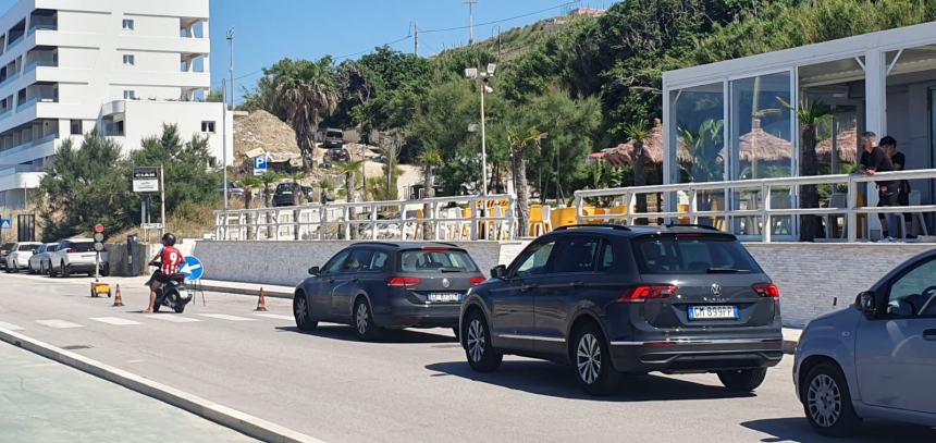 Cantiere stradale sul lungomare Nord di Termoli