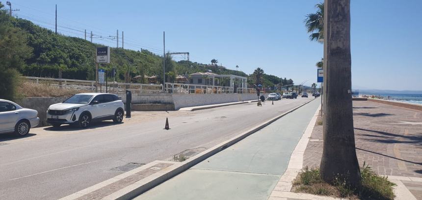 Cantiere stradale sul lungomare Nord di Termoli