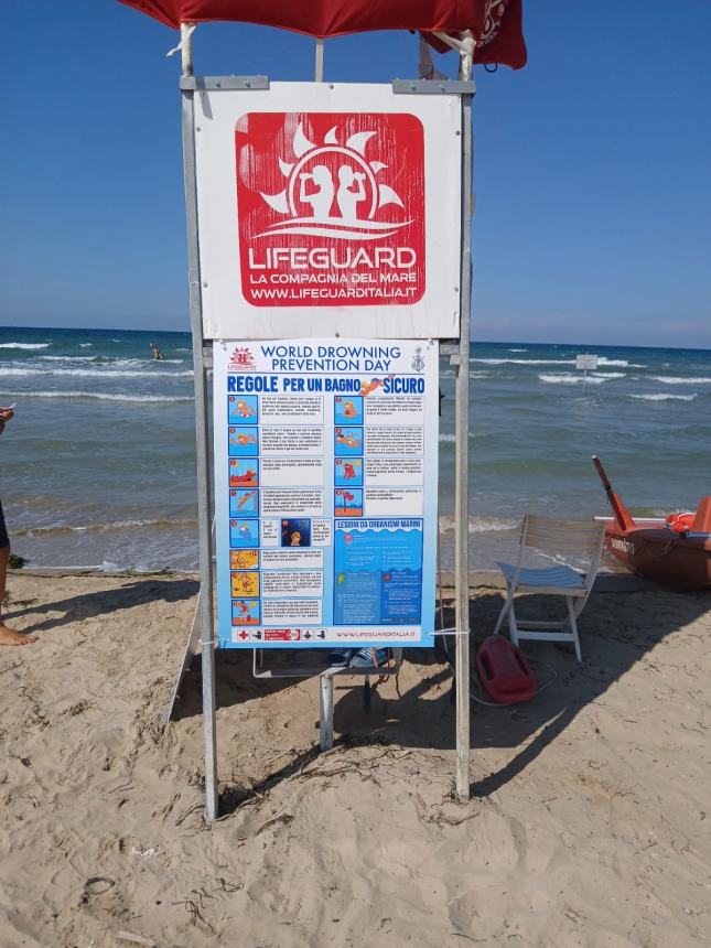 Giornata Mondiale della Prevenzione dell'Annegamento, a San Salvo al mare in sicurezza