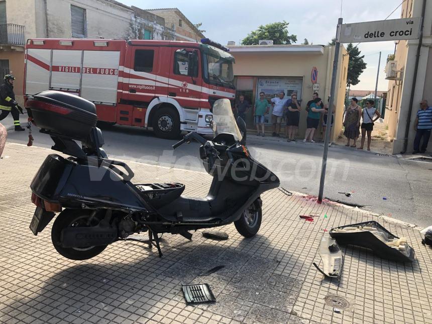 70enne travolto su uno scooterone a Fossacesia, trasferito in  elisoccorso  