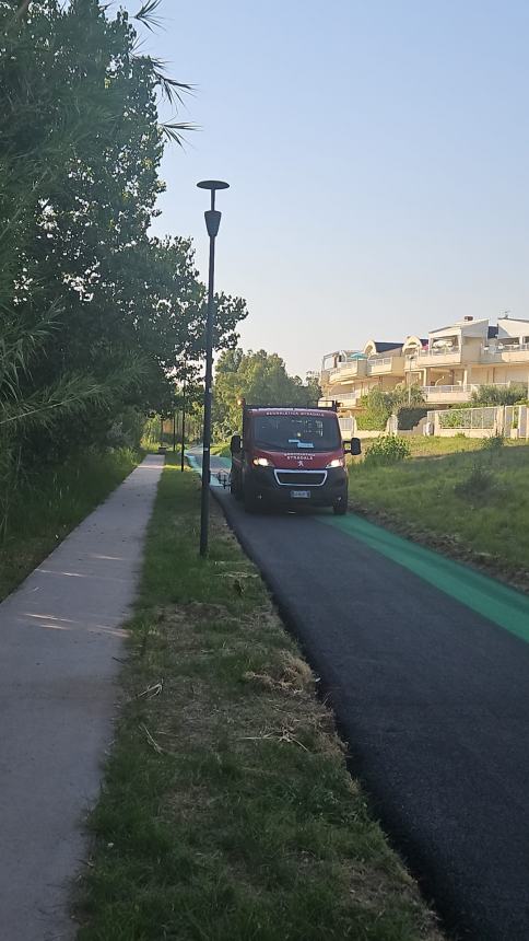 La pista ciclabile di Vasto Marina si tinge di Verde: "Entro lunedì tornerà ad essere fruibile" 