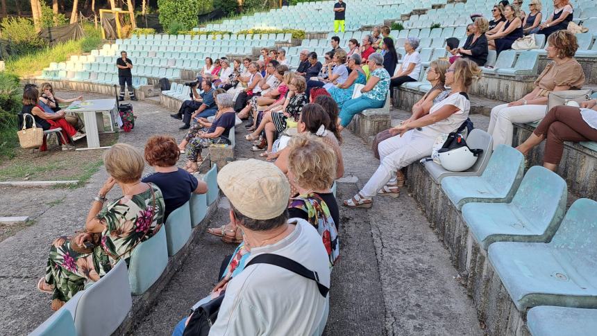 Paolo Massari e Simonetta Tassinari nel debutto di "Scrittori al parco"