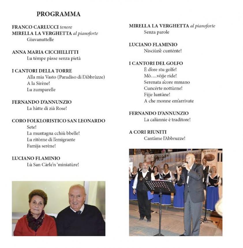 Un concerto a Vasto  de ”I Cantori del Golfo” in ricordo del Maestro Nicolamaria Stivaletta