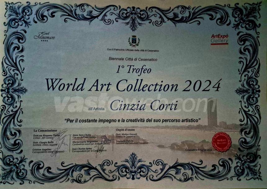 Cinzia Corti da applausi: premiata al WorldArt Collection con “Punta Aderci”