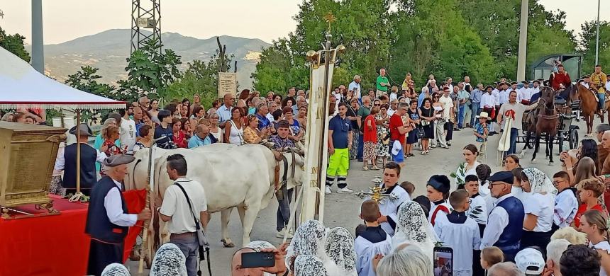 Palmoli in festa per S. Valentino: rinnovata la trebbiatura e la rievocazione delle sacre spoglie