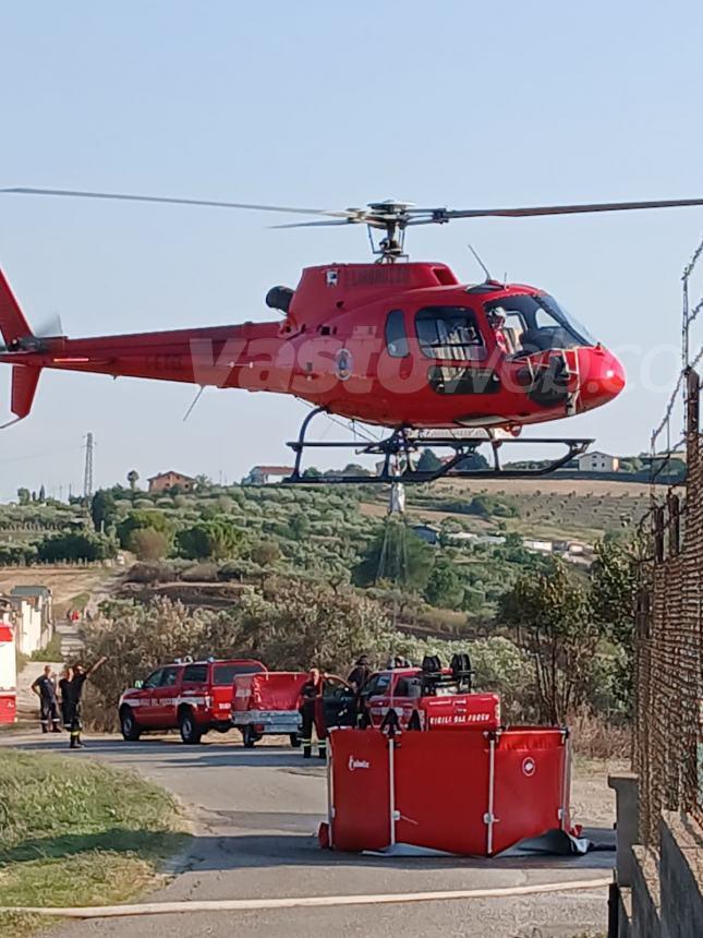 Domato il rogo tra Monteodorisio e Cupello, si lavora sugli ultimi focolai