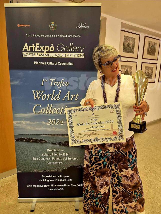 Cinzia Corti da applausi: premiata al WorldArt Collection con “Punta Aderci”