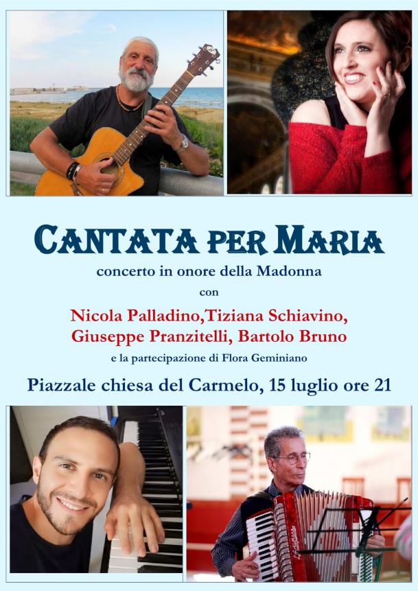 Al Carmelo la serata magica con la "Cantata per Maria"