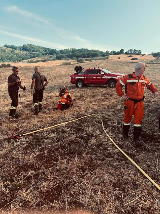 Ancora focolai a Lentella, in azione nuovamente un canadair