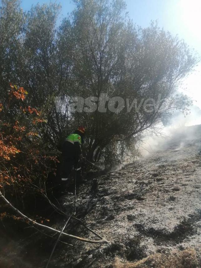 Rogo di sterpaglie a Lanciano: in azione anche l’elicottero Orso Bruno 