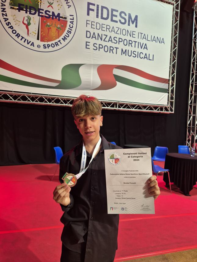 Incetta di premi per Nicolas Ficocelli, poker d'oro ai campionati di Rimini