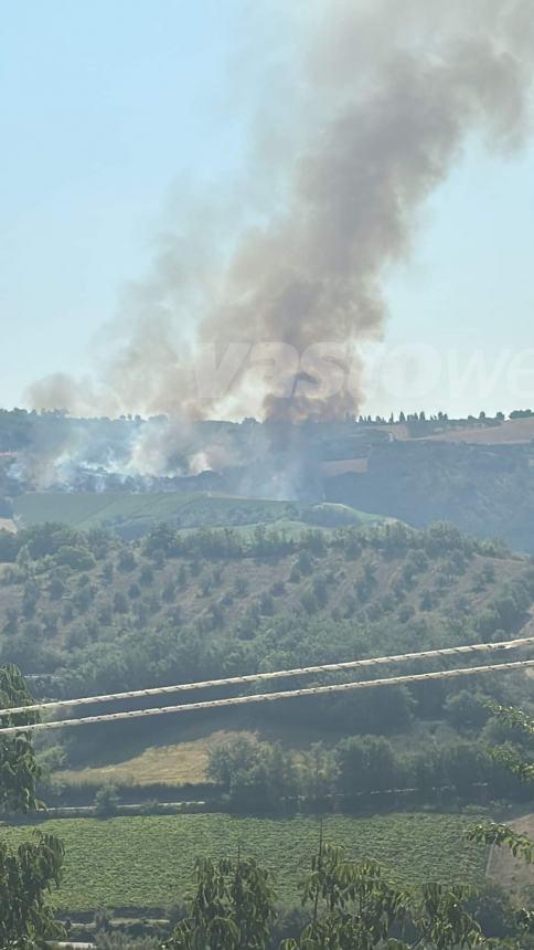 Domato il rogo tra Monteodorisio e Cupello, si lavora sugli ultimi focolai