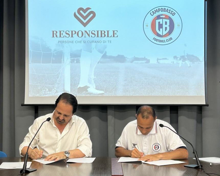 Ufficializzata la partnership tra il gruppo Responsible ed il Campobasso Calcio