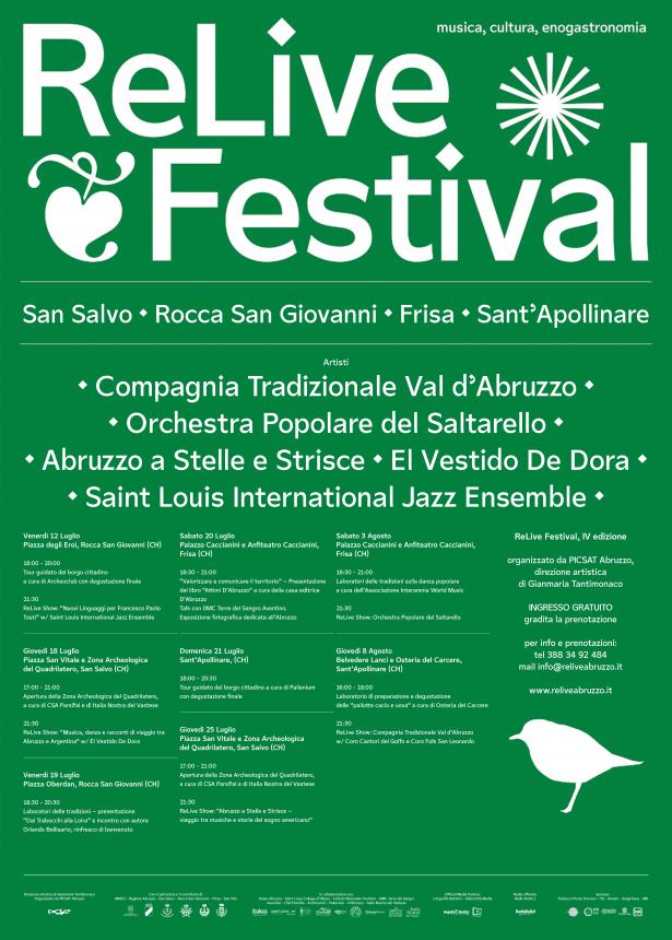 A San Salvo il ReLive Abruzzo Festival per un viaggio tra musica e storie abruzzesi