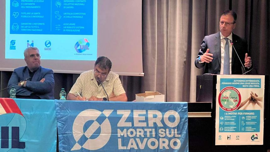 Uil Abruzzo: “Firmare contro l’autonomia differenziata, per un’Italia unita, libera e giusta”