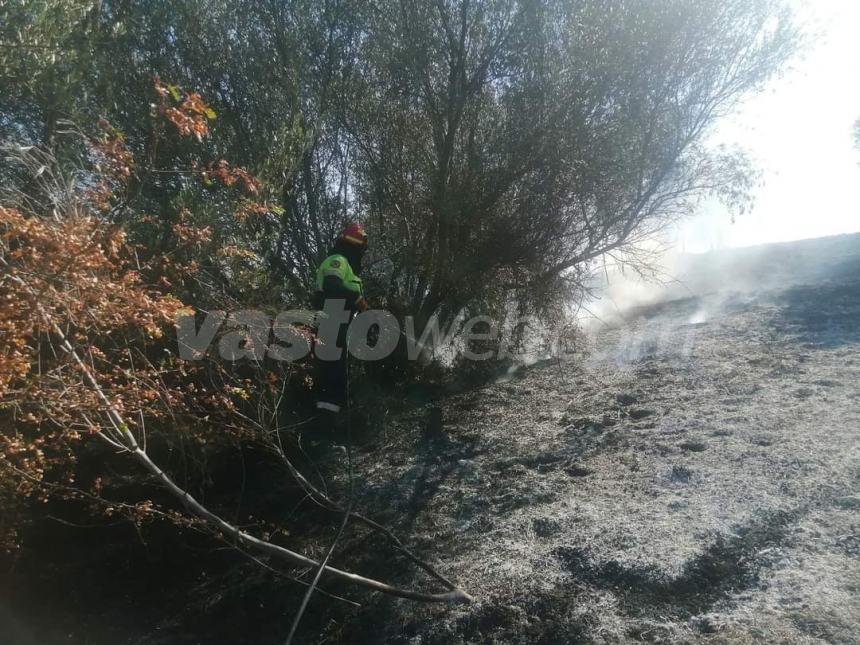 Rogo di sterpaglie a Lanciano: in azione anche l’elicottero Orso Bruno 