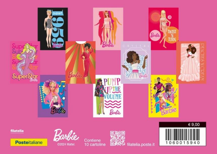 Barbie compie 65 anni: Poste Italiane le dedica una collezione filatelica esclusiva 