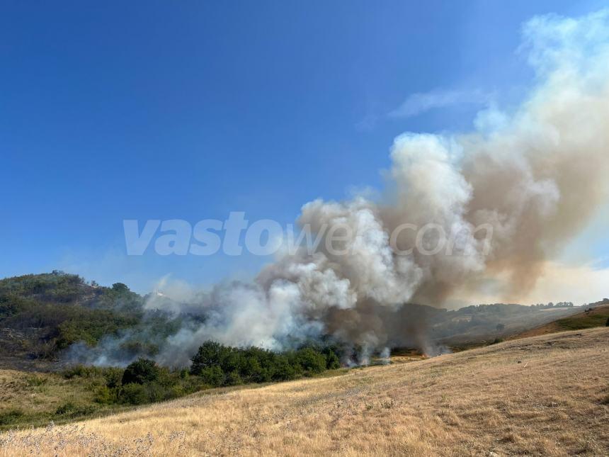 Terreni in fiamme a Scerni: intervengono i vigili del fuoco