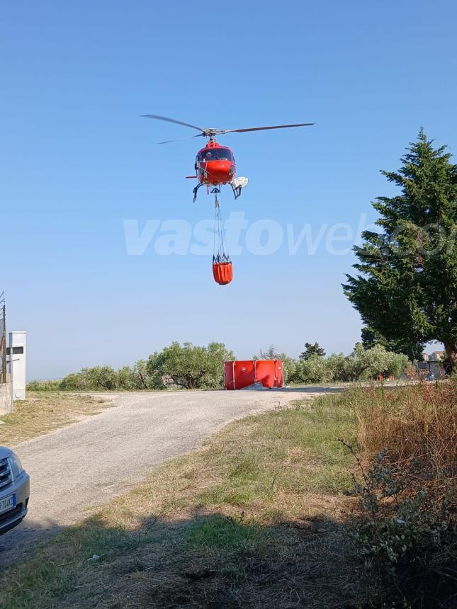 Domato il rogo tra Monteodorisio e Cupello, si lavora sugli ultimi focolai