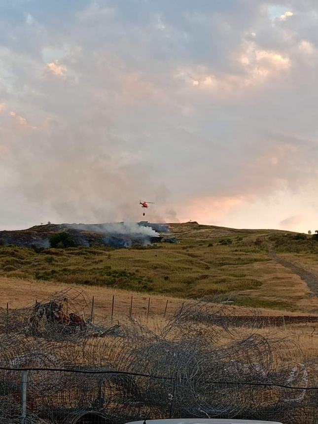 Ancora focolai a Lentella, in azione nuovamente un canadair