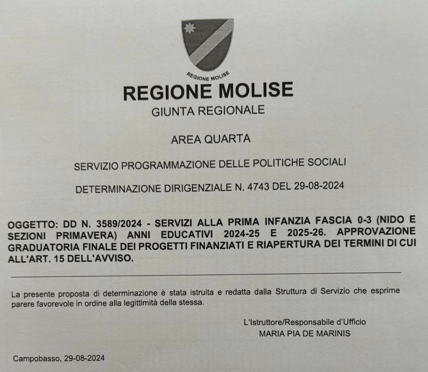 Portocannone e i servizi alla prima infanzia