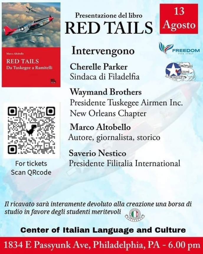 Marco Altobello presenta a Philadelphia il libro "Red Tails. Da Tuskegee a Ramitelli" 