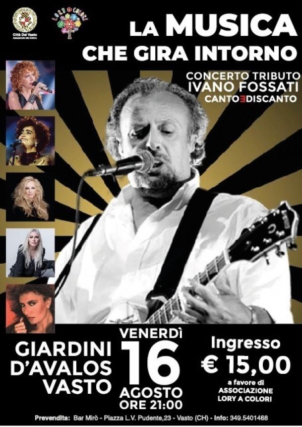 Ai giardini d’Avalos concerto tributo ad Ivano Fossati