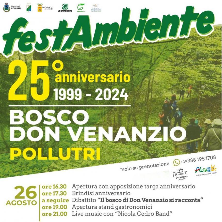 La Riserva Naturale Bosco di don Venanzio festeggia il 25° anniversario, ecco gli appuntamenti