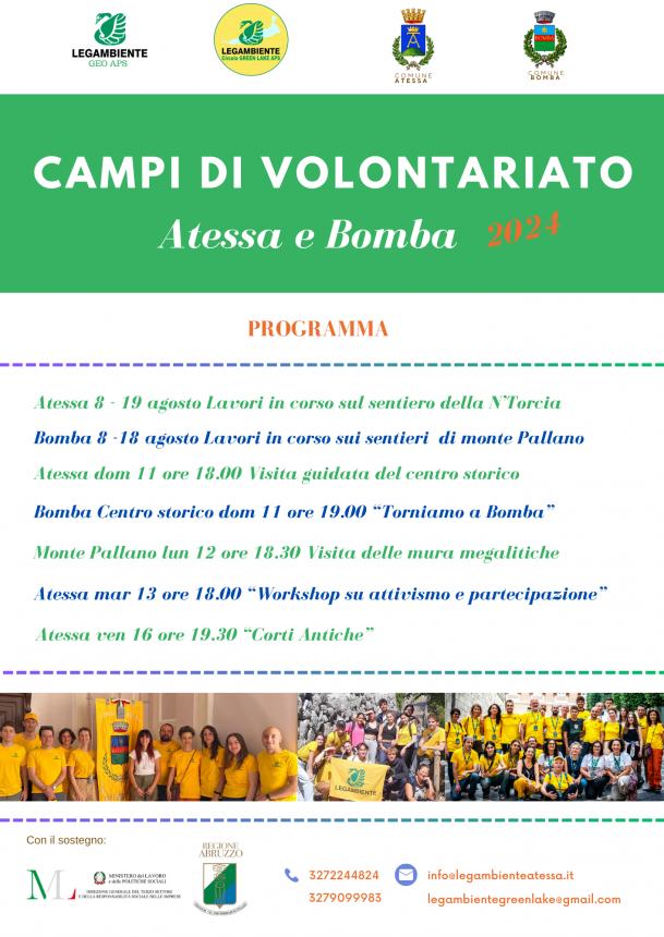 Partiti i campi di volontariato di Legambiente: obiettivo tutela del territorio 