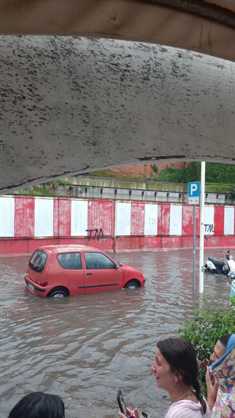 Il lungomare Nord allagato