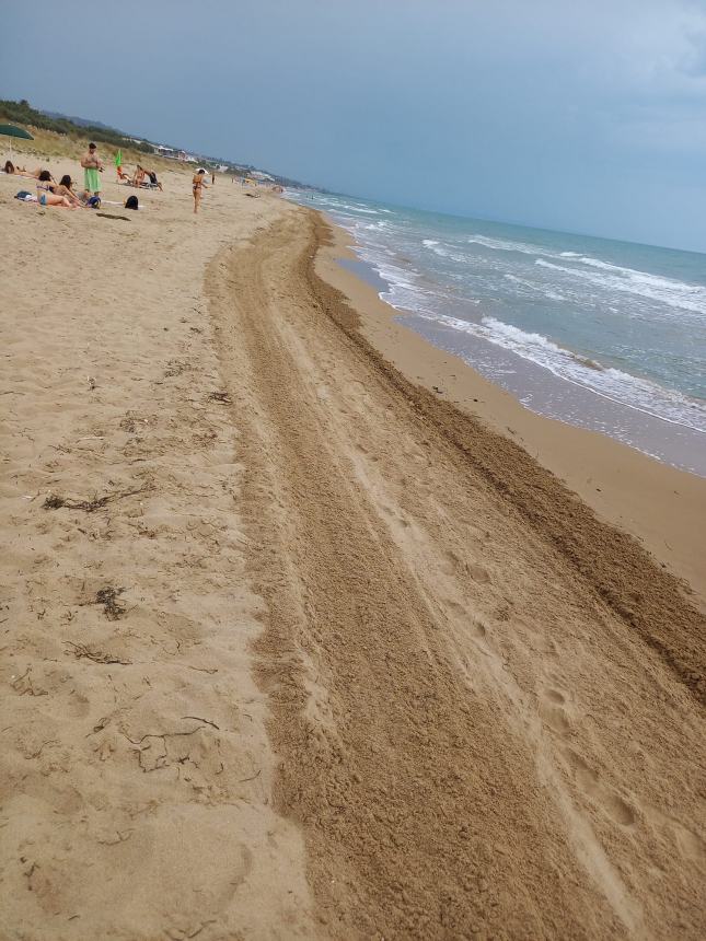 La pulizia della spiaggia libera