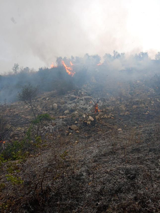 Fiamme tra Fondovalle Treste e Montalfano, roghi domati