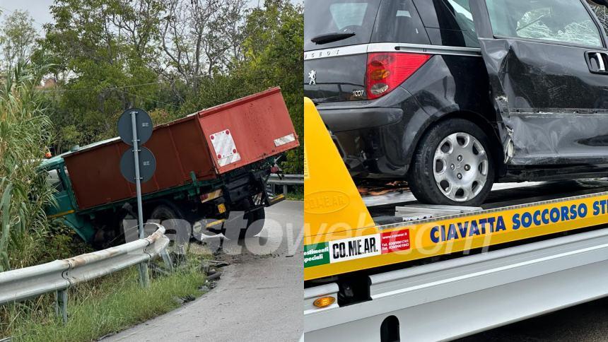 Scontro camion-auto in via San Lorenzo, ferita una 34enne moldava