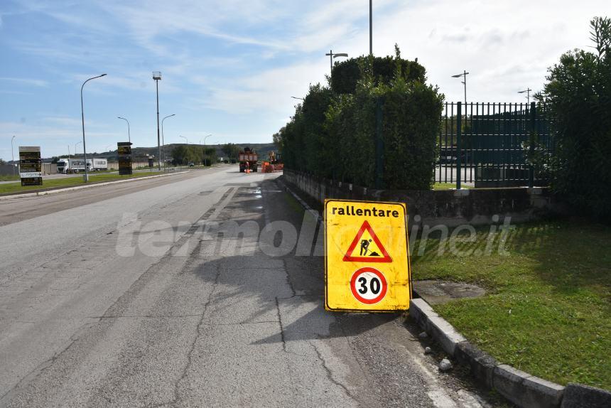 Lavori sulla viabilità al nucleo industriale 