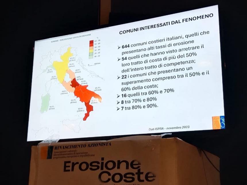 Erosione coste: "Cercare di fermare il fenomeno erosivo su alcuni tratti del nostro litorale"