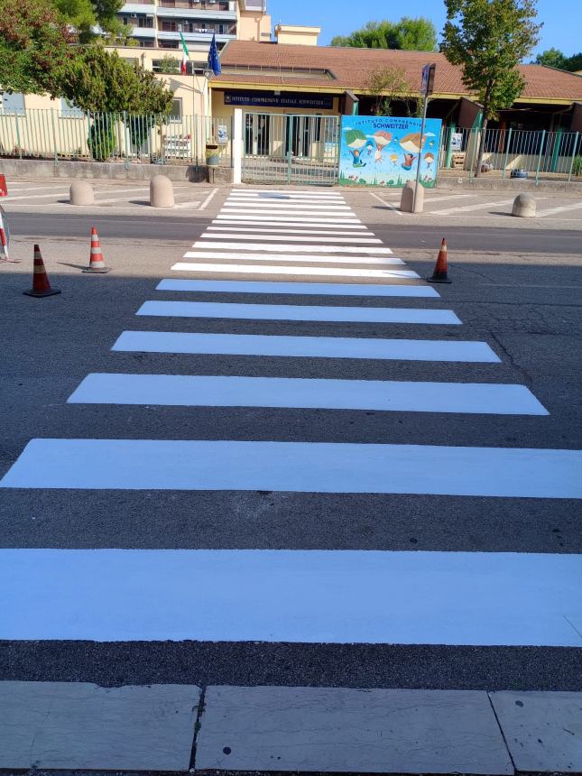 Lavori in corso nei pressi delle scuole