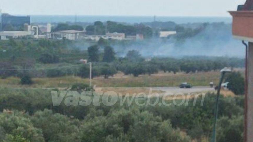 Fiamme sull'A14 tra Vasto nord e Vasto sud e nella zona industriale di San Salvo