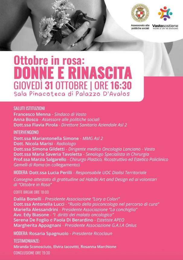 A Vasto “Donne e Rinascita”, voci e storie di chi lotta contro il tumore al seno