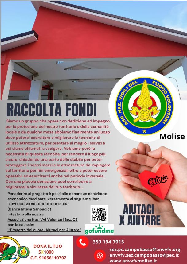 La sede dell'associazione nazionale Vigili del fuoco volontari a Termoli 