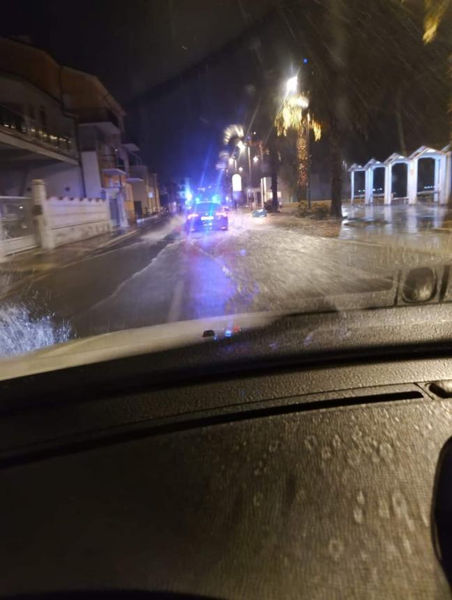 Maltempo, allagamenti a Fossacesia marina e strade chiuse